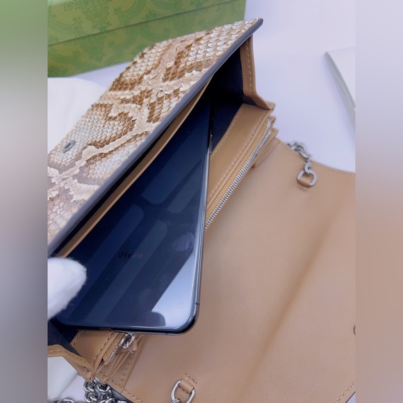 ❌SOLD❌NWT Authentic GUCCI Dionysus Mini Snakeskin Leather Chain Wallet Bag - Picture 13 of 16